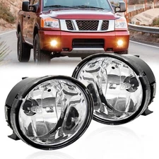 1 Pair Fog Lights for 2005-2007 Nissan Armada 2004-2014 Nissan Titan Bumper Lamp
