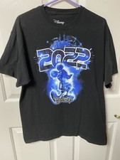 Disney 2022 Mickey Mouse Silhouette Short Sleeve T-shirt Black XL