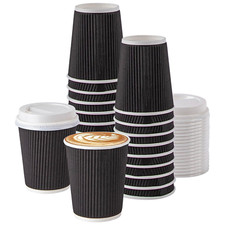 Biodegradable Coffee Cups 4oz / 8oz / 12oz Kraft Paper Cup For Hot & Cold Drinks