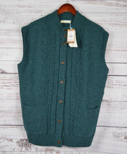 Woolovers Pure Lambswool Cable Button Neck Gi...