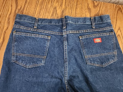 Dickies Herren dunkelblaue Jeans 38x32 Super Arbeitskleidung oder Freizeit Top Jeans - Bild 2 von 17