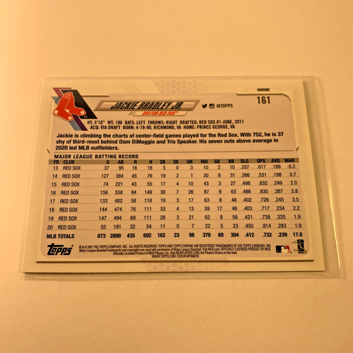 Topps Chrome XFractor 2021 Jackie Bradley Jr. #161 - Imagen 2 de 6