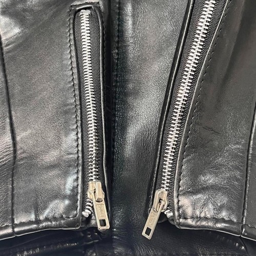 Schott 641 Single riders Leather Jacket Men Black Size 38 Made in USA Pre-Owned - Picture 7 of 10
