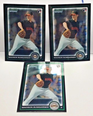 (3) Madison Bumgarner 2010 Bowman Chrome Draft Picks RC Menge #BDP9 - Giants