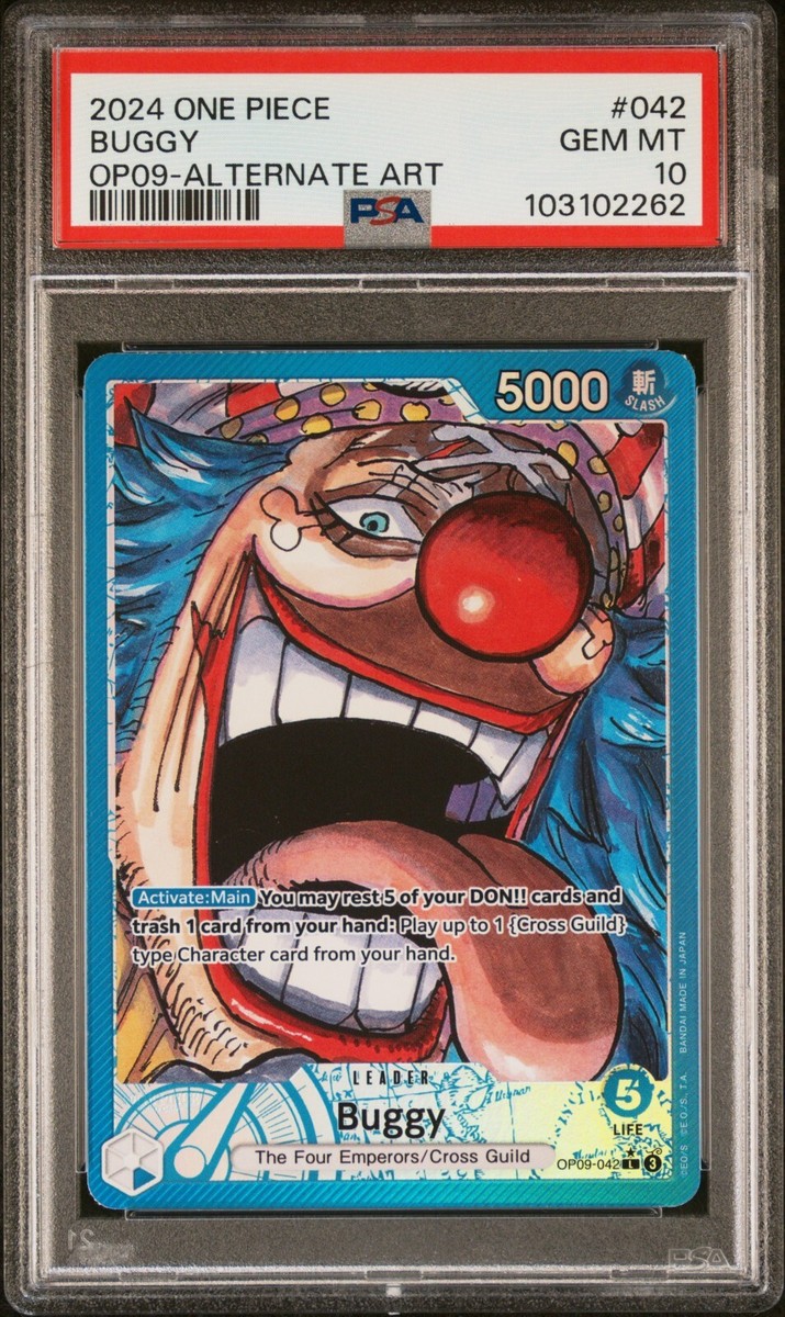 PSA 10 GEM - BUGGY ALT LEADER OP09-042 - ONE PIECE EMPERORS