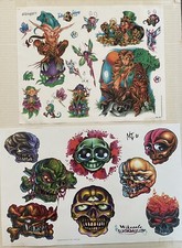 Original Late 90 s Early 2000 s Tattoo Shop Flash Art Vintage K