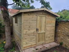 12x10 WOODEN WORKSHOP TANALISED SHED TOOLE STORE HEAVY DUTY APEX MAN CAVE HUT