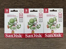 Lot 3 Nintendo Switch 64 GB Micro Sd Memory Card Yoshi Sandisk Rare