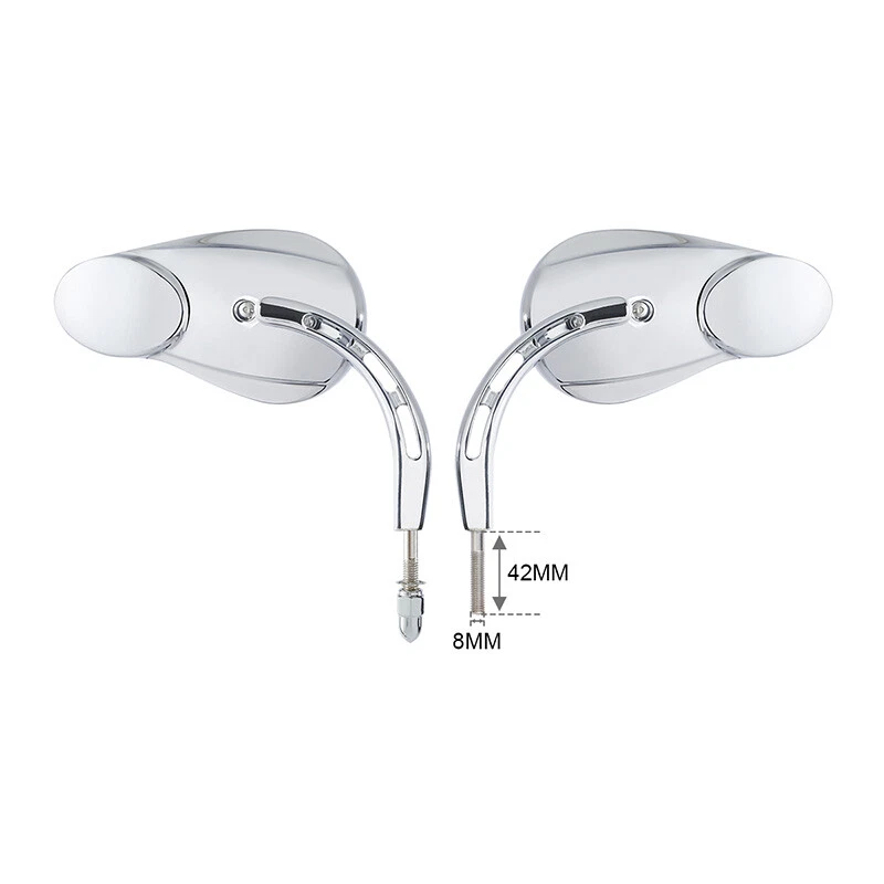 Espejos retrovisores de visión divididos para Harley Touring Electra Glide Street Glide Road King NUEVO Foto 2 de 4