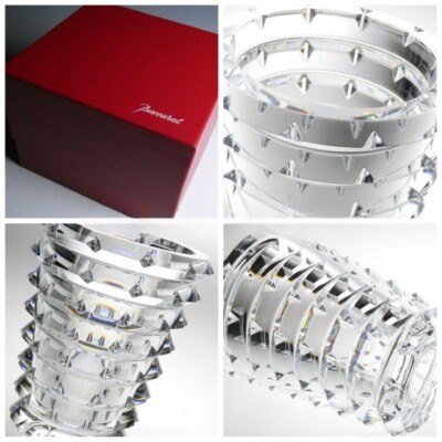 Baccarat Vase Flower Crystal About 13x11cm w /Box from JP