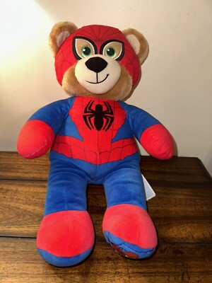 Build A Bear Workshop 16'' Marvel Comics Spiderman Plush Toy 2017 Red/blue EUC
