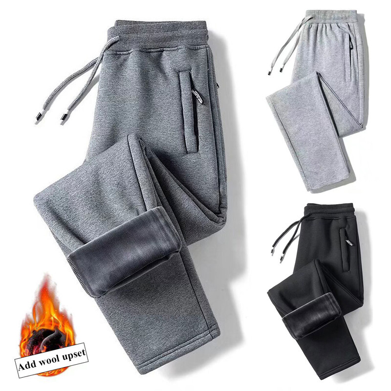 Men Warm Jogging Pants Winter Thick Fleece Lined Trousers Joggers Sporthose Hot