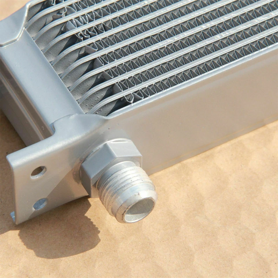 10 Row AN10 Engine Transmission 248mm Aluminum Oil Cooler Silver Universal - image 4 of 4