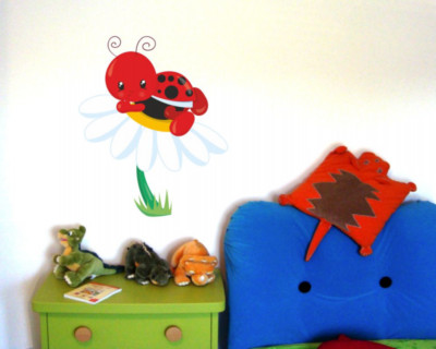 Samunshi Süßer Marienkäfer Wandtattoo Wandaufkleber Kinderzimmer  5 Größen