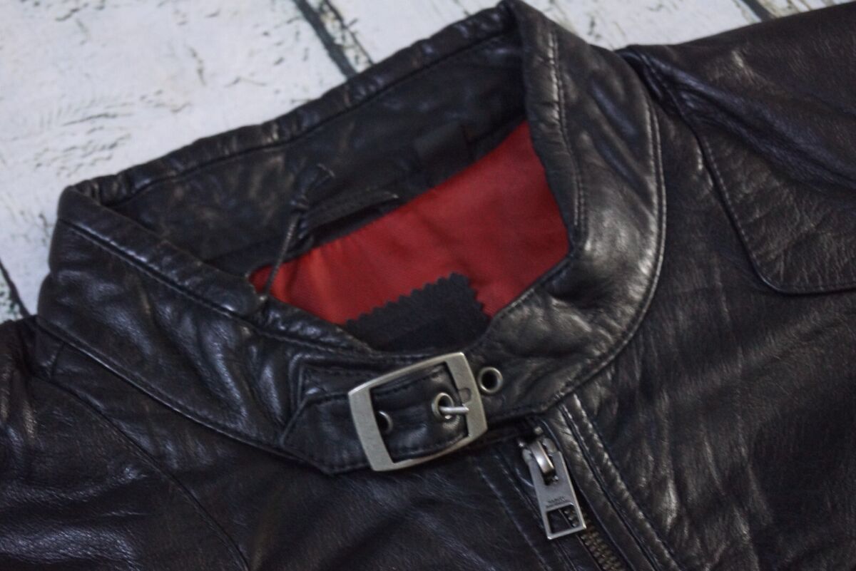 Harley Davidson Men's Buckle Collar Black Label Leather Harley Davidson Men's Buckle Collar Black Label Leather