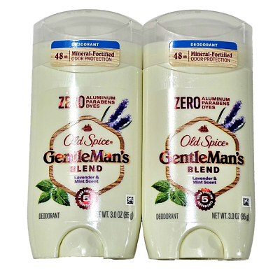 2 Pack Old Spice Gentleman's Blend Lavender & Mint Scent Zero