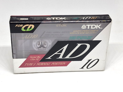 TDK AD 10  Blank Audio  Cassette Tape (Sealed) NEW