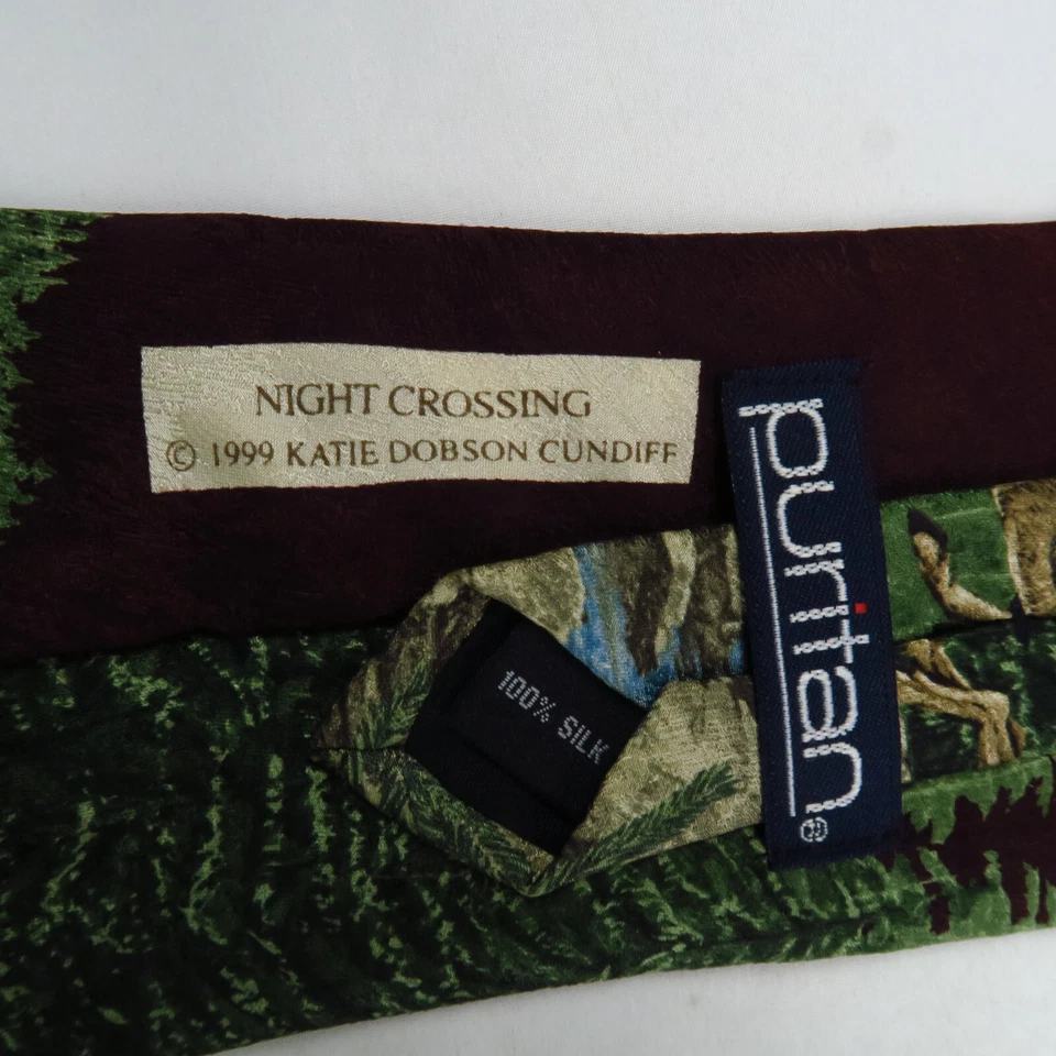 De colección Puritan 1999 Katie Dobson Cundiff "Night Crossing" ciervo saltador 56x3,25 Foto 4 de 4