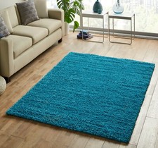 SMALL - EXTRA LARGE SIZE THICK 5cm PILE PLAIN MODERN NON-SHED SOFT SHAGGY RUG