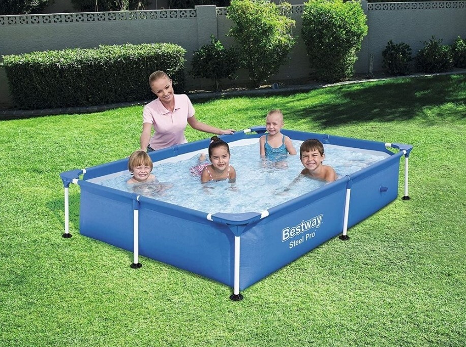 Bestway Piscina Steel Pro Frame Rettangolare 221 X 150 X 43 Capienza 1200 LT