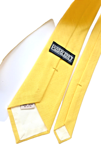 LANDS' END CORBATA HOMBRE AMARILLO/LINO ANCHO: 3.25" LARGO 56" - Imagen 2 de 3