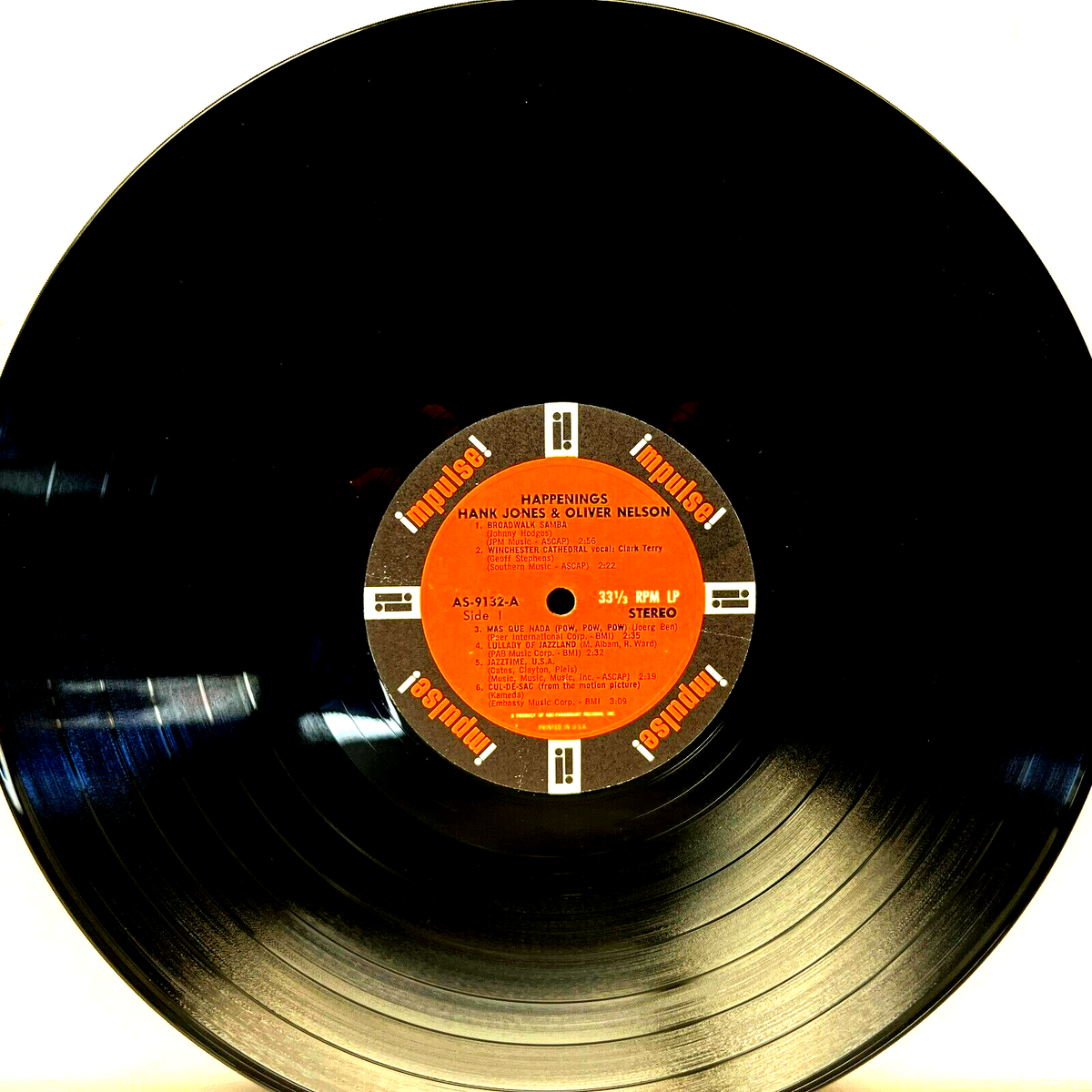 Hank Jones & Oliver Nelson Happenings 1967 Vinyl Impulse Records