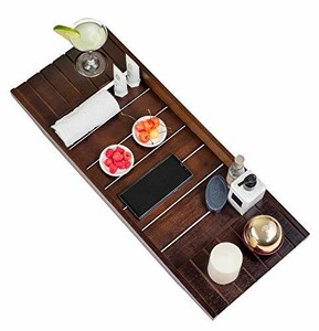 Bathtub Caddy Tray, Crafted Rustic Wooden Bath Caddy for ...