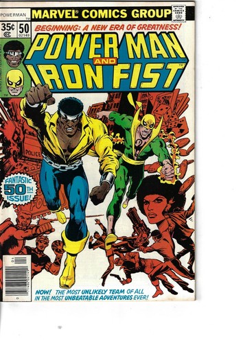 Power Man Iron Fist 50 Luke Cage Daughters Of The Dragon VF 1978 Glossy 