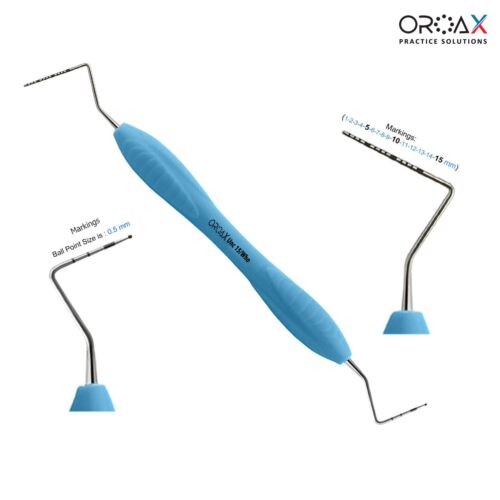 Sonde parodontale codée par couleur UNC15/OMS pour mesurer la profondeur OROAX - 第 1/2 張圖片