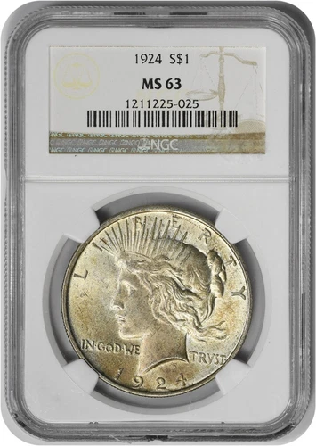 1924 Peace Silver Dollar MS63 NGC