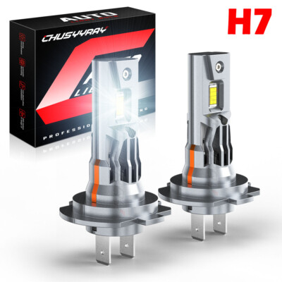 H7 LED Headlight Bulb Kit High or Low Beam 6000K Super White 15000LM Lights 2x