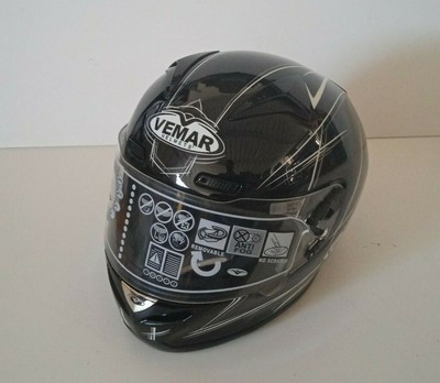 CASCO CASCHI INTEGRALE IN FIBRA MOTO VEMAR ECLIPSE MULTICOLORE TAGLIA XL  61-62 | eBay