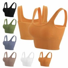 Womens Seamless Sports Yoga Bra Wireless High Impact Fitness Bralette S/M/XL