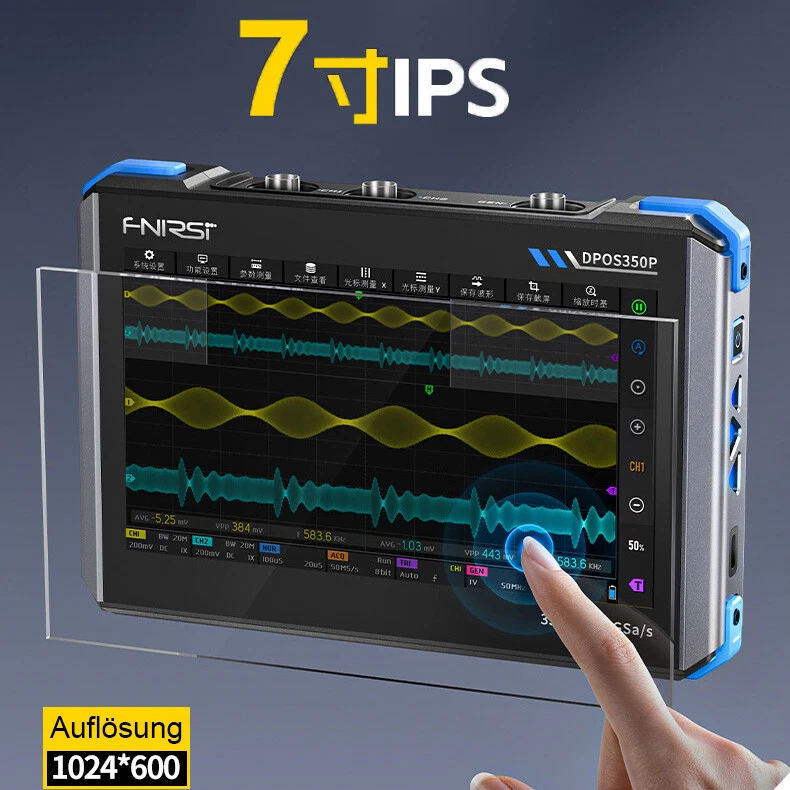 350MHz 2 Cnannel Digital Oscilloscope 1GSa/s Signal Generator Spectrum Analyser - Image 3 of 4