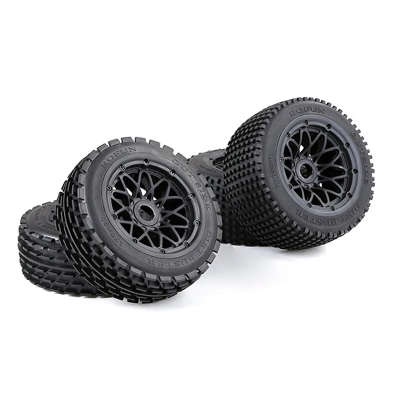Off-Road Front Rear Tyre Thickened Wheel Set for 1/5 HPI ROFUN ROVAN KM BAJA 5B - Image 3 of 4