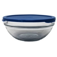 Pasabahce Chef SchüSsel Aus Glas Rund Mit Blauem Deckel 20Cm