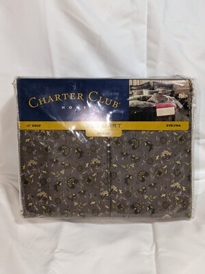 Rare Charter Club Luxury Evelyna Queen 16'' Skirt Drop Bedskirt New