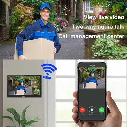 Dahua Android 10" TFT LCD Indoor Monitor IP Video Intercom WiFi PoE VTH5341G-W - Picture 3 of 11