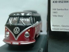 WOW EXTREMELY RARE VW Bulli T1 1.2L Samba Bus 1960 Bus Story 1:43 Minichamps-T2