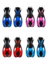 Two Bare Feet Kids Fins Flippers - Scuba Diving Swimming Snorkelling Dive Sea