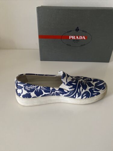 Prada Sneakers Size 37.5 Blue/white - Picture 7 of 12