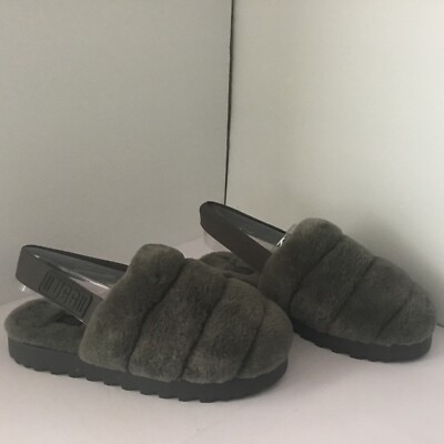 UGG Super Fluff Slipper, Gray, Size 12, NIB
