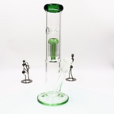 Tubo recto de 12 pulgadas tubo de agua para fumar de vidrio y vástago inferior árbol perc bong