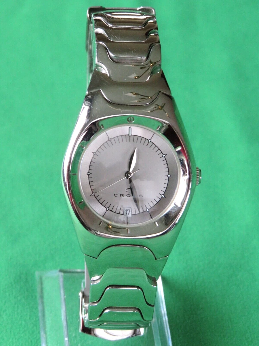CROSS Quartz Watch Stainless Steel Dial Date Works