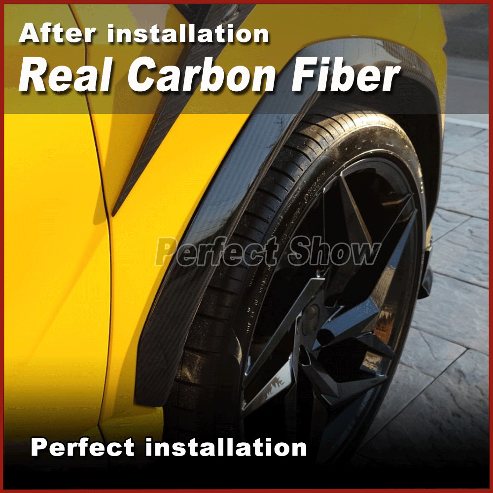 For Lamborghini Urus 2018-2021 REAL CARBON Wheel Eyebrow Arch Fender Flare Cover