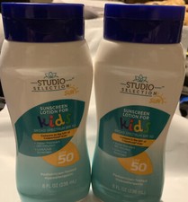 Lot of 3 Studio Selection Sunscreen Lotion For Kids Spf50 NEW 8 OZ.