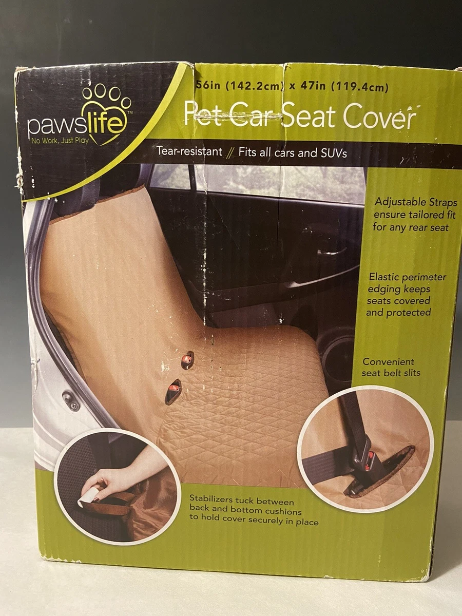 Pawslife Pet Car Seat Cover 56in x 47in Fits all Cars SUVs