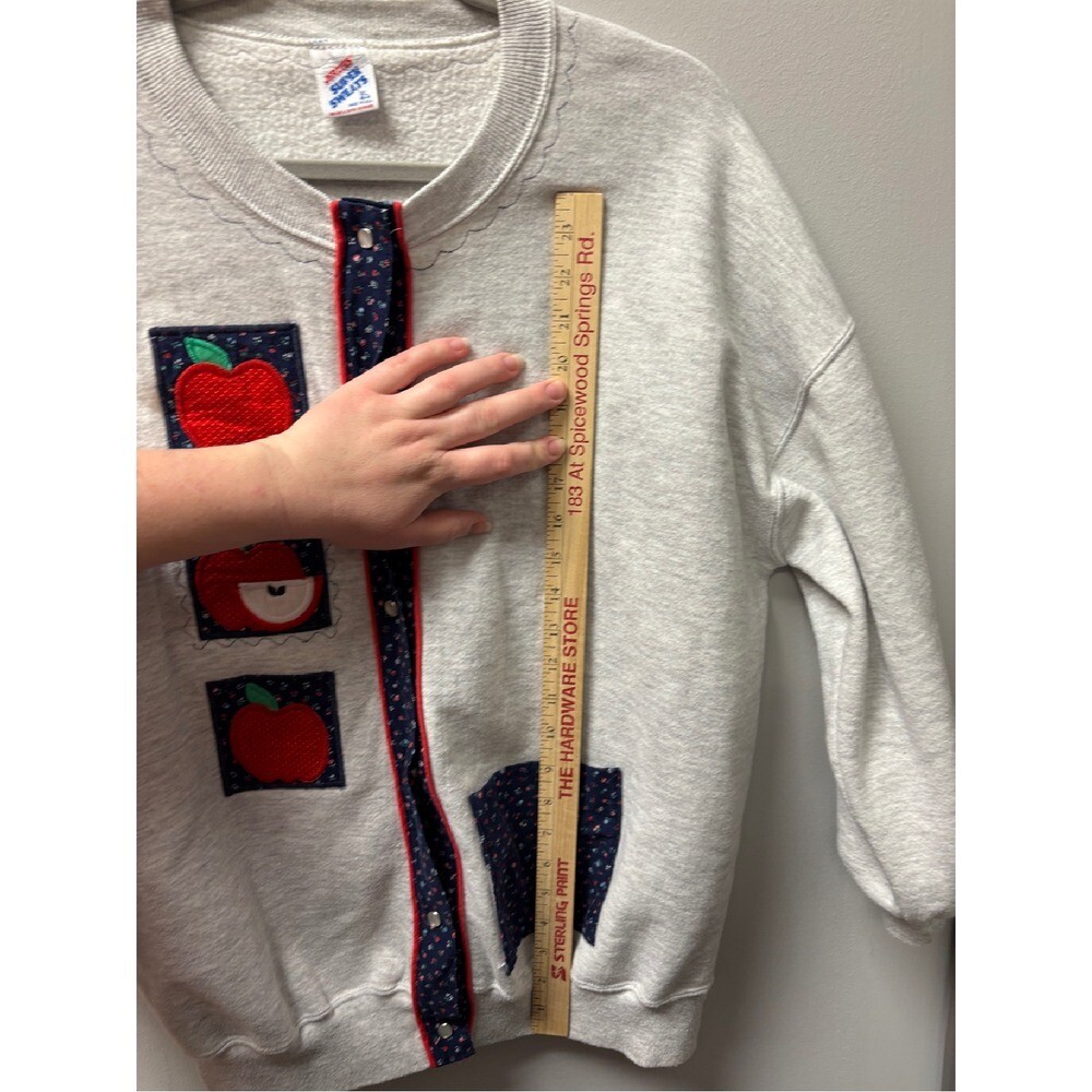 Jerzees Vintage Apple Patchwork Crewneck Sweatshi… - image 13