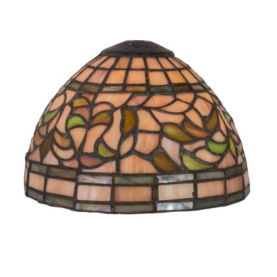 Meyda Lighting 8'' Turning Leaf Shade, Pink/Mauve/Coral/GR/BL/VL/Beige - 29650