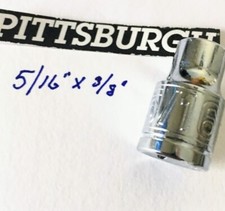 Pittsburgh   5/16" x 3/8" Dr  HI-VIZ Socket - 10112 - 12 Pt - Free USA Shipping